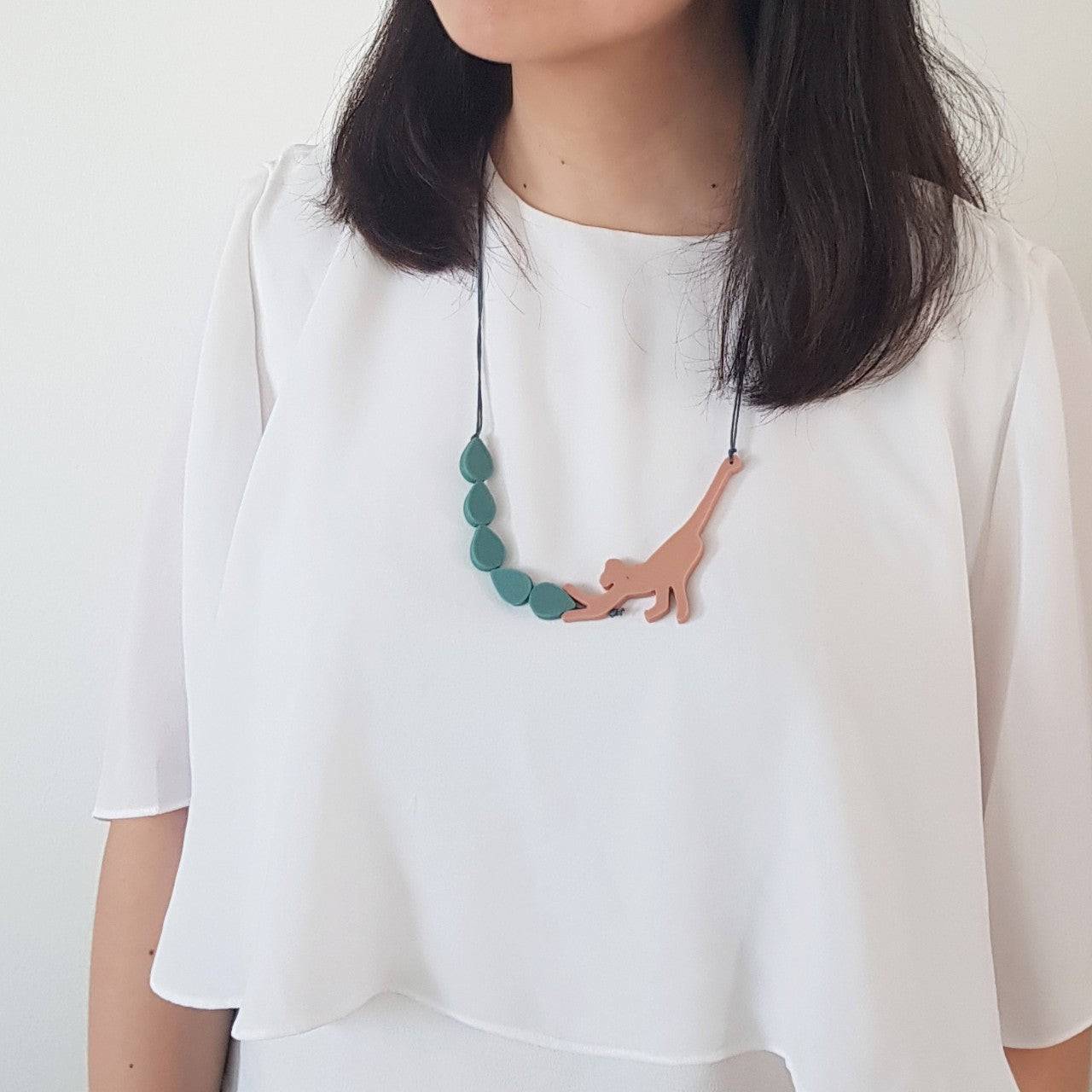 Capuchin Peach necklace