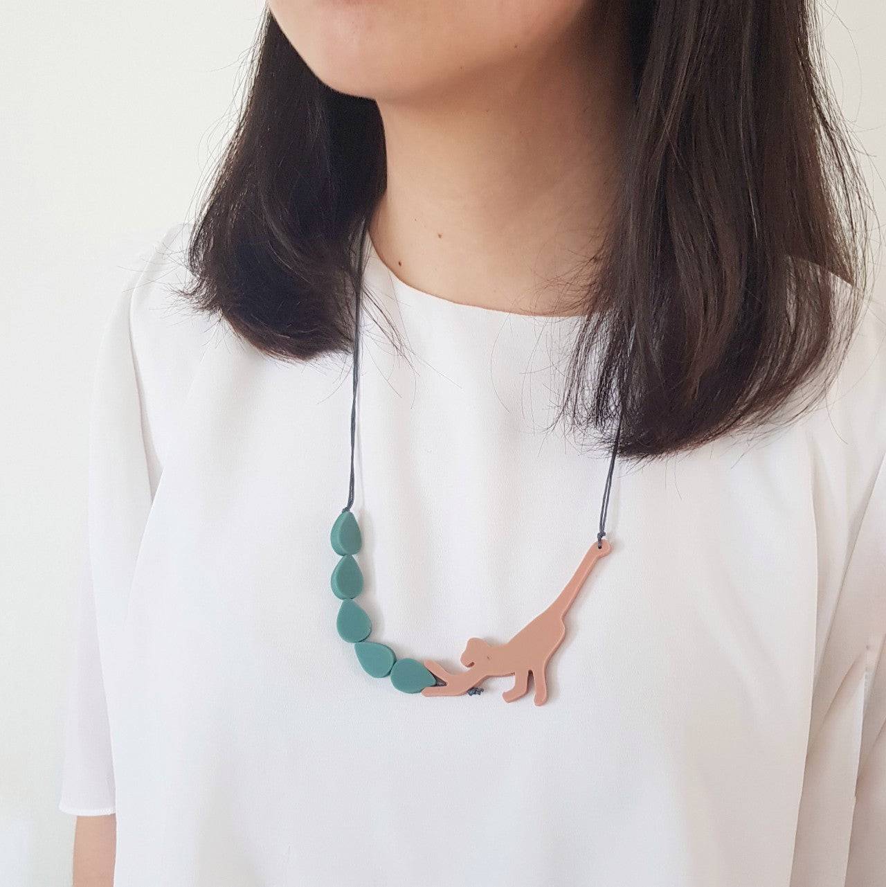 Capuchin Peach necklace