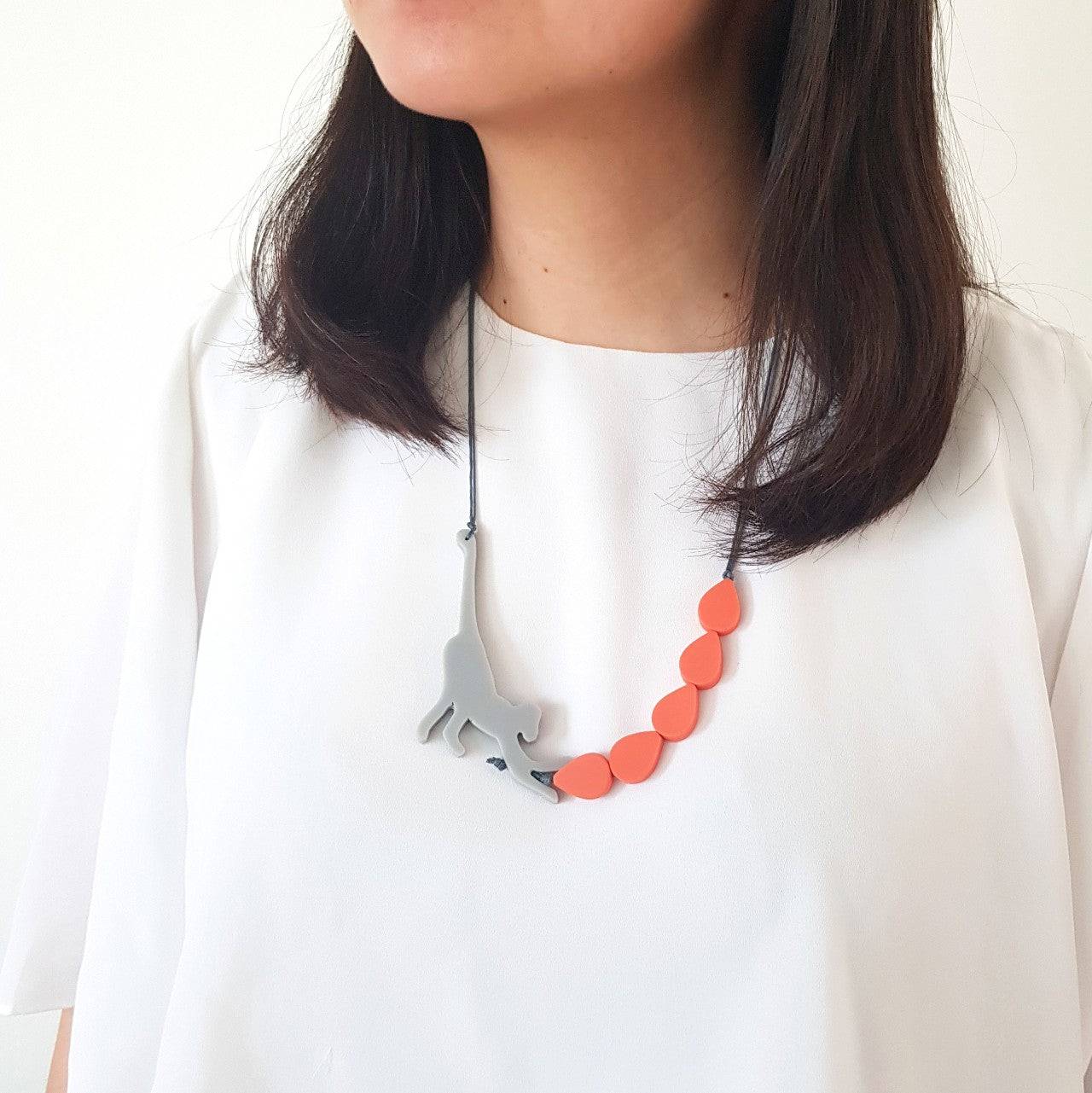 Capuchin Grey Necklace