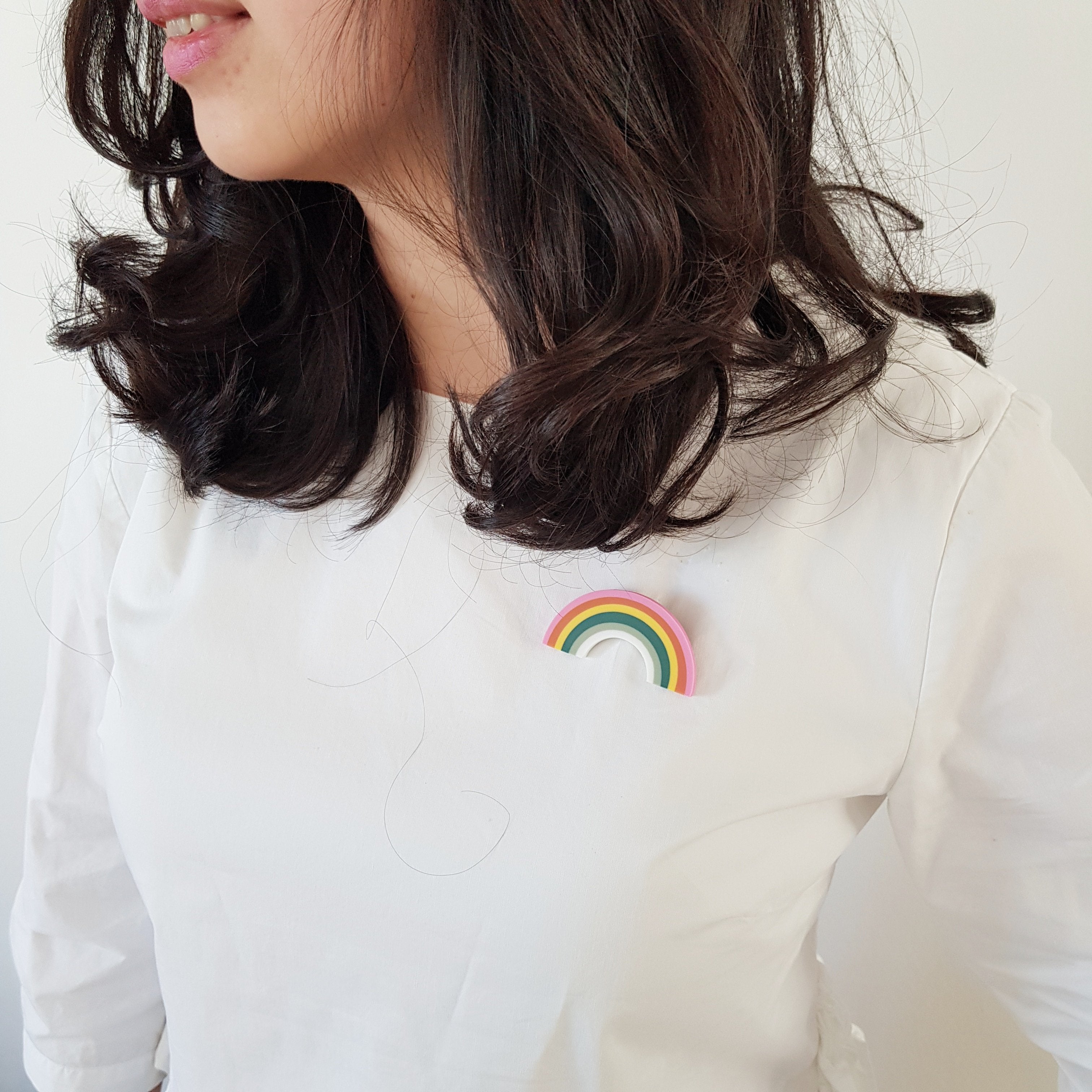 Rainbow Pastel Brooch