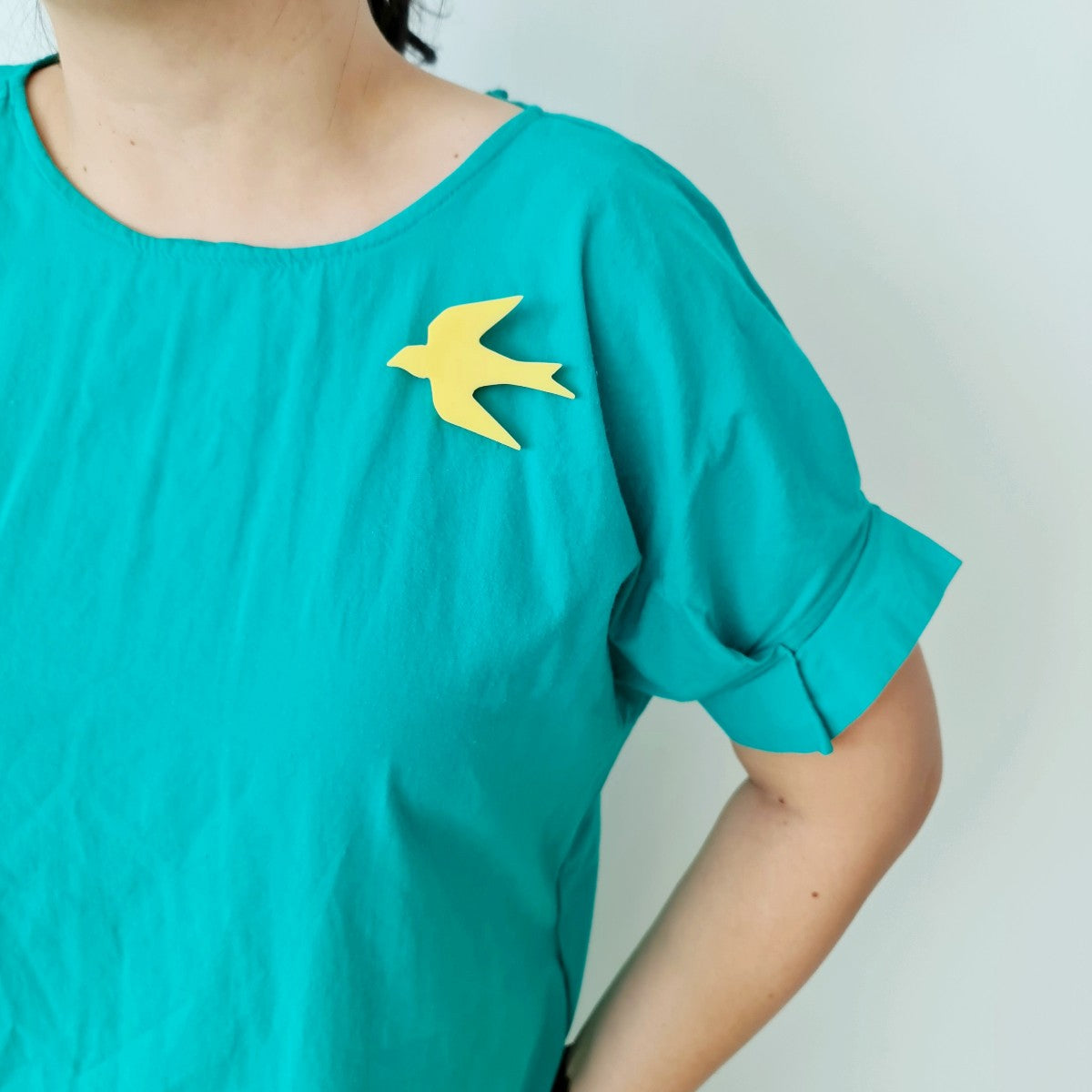 Swallow Yellow Brooch