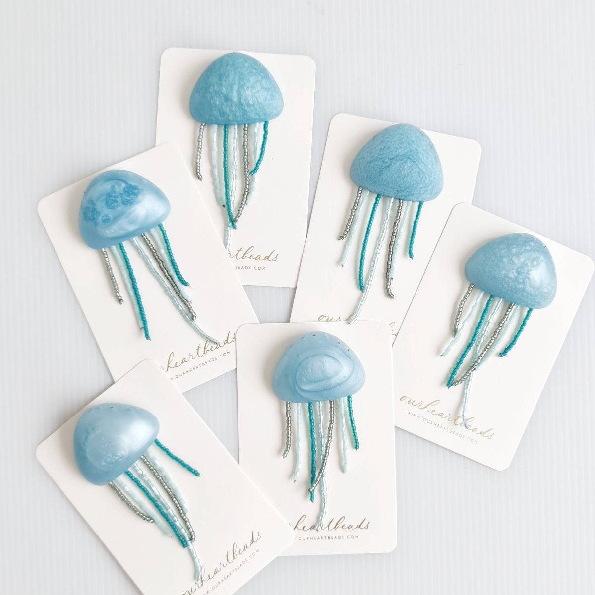 Jellyfish Aqua Brooch