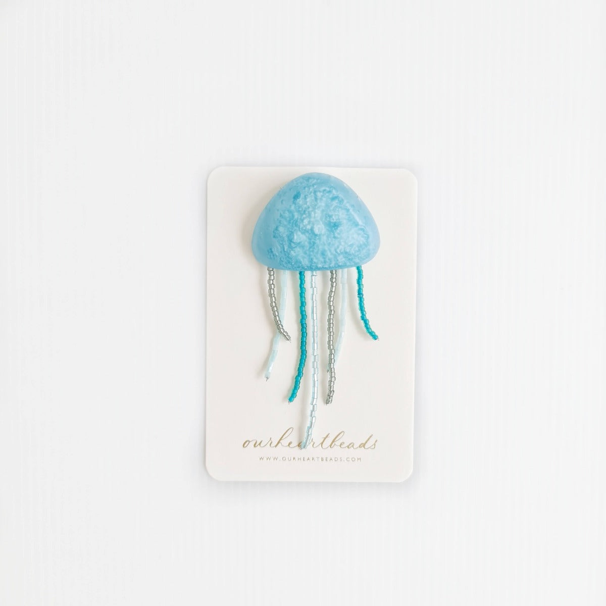 Jellyfish Aqua Brooch