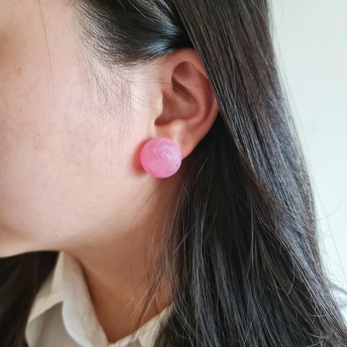 Dome Pink Studs