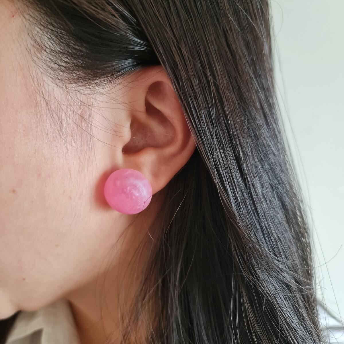 Dome Pink Studs