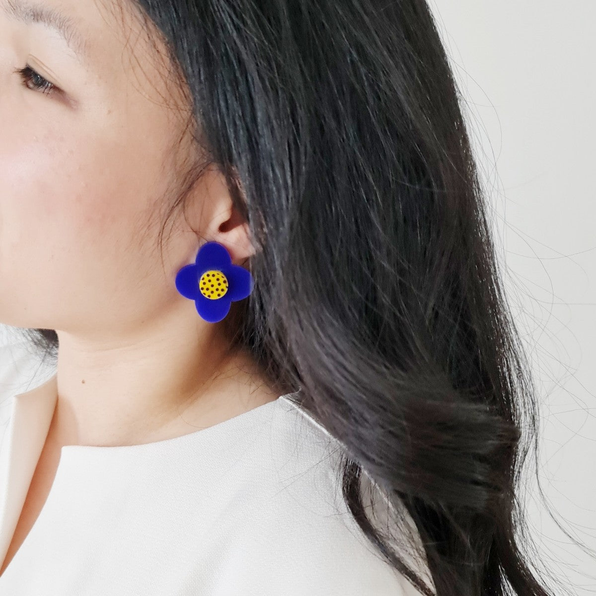 Blue Flower Earrings