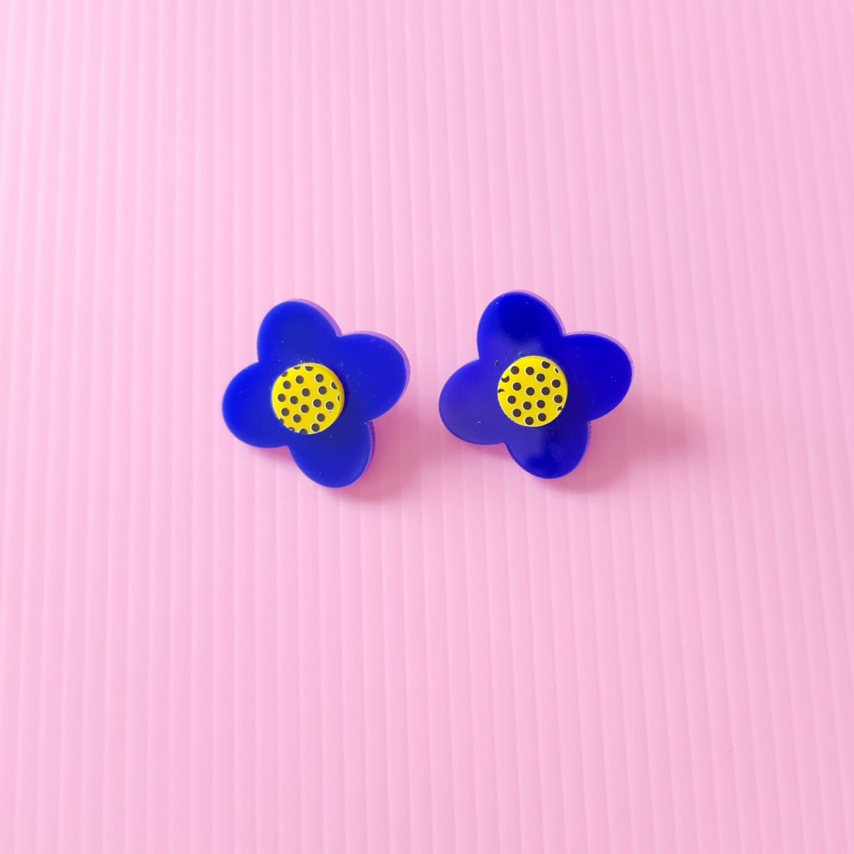 Blue Flower Earrings