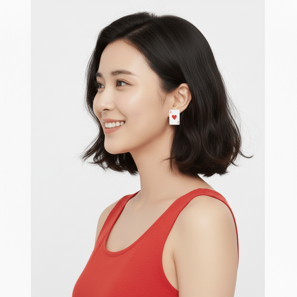 Ace of Hearts and Spades Earrings