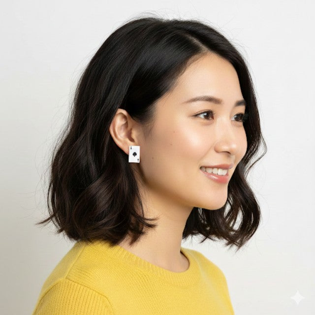 Ace of Hearts and Spades Earrings