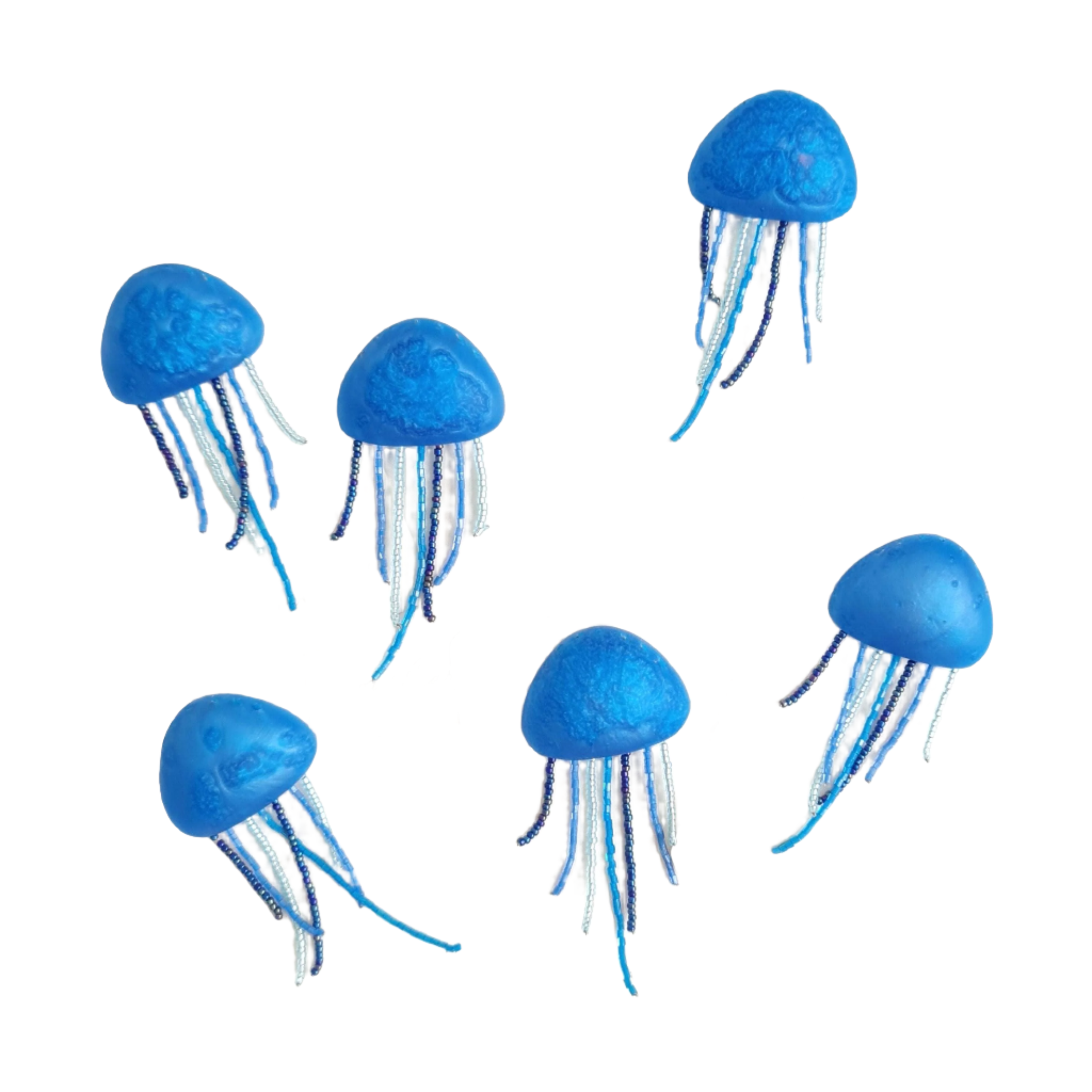 Jellyfish Ocean Blue Brooch