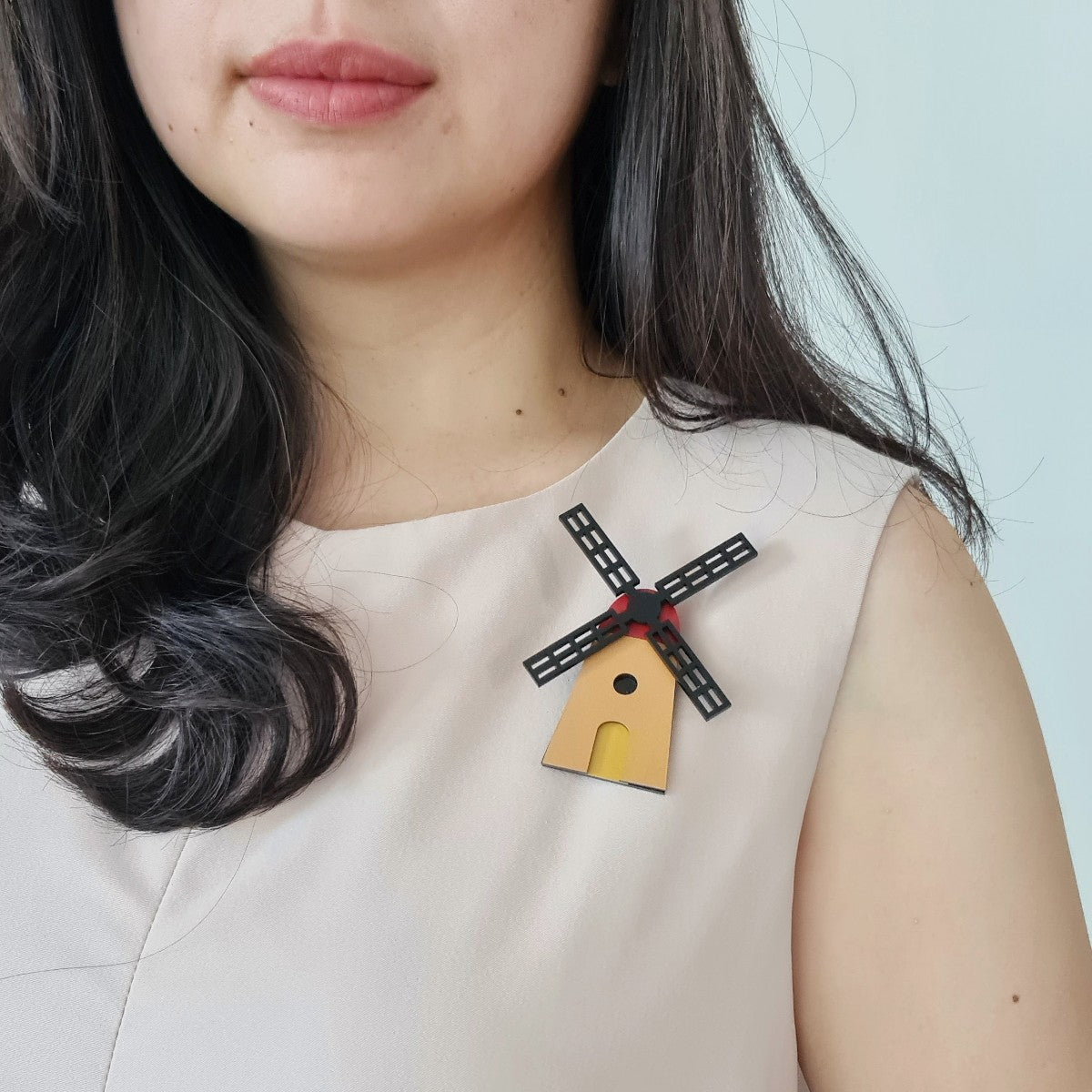 Windmill Arnhem Yellow Brooch