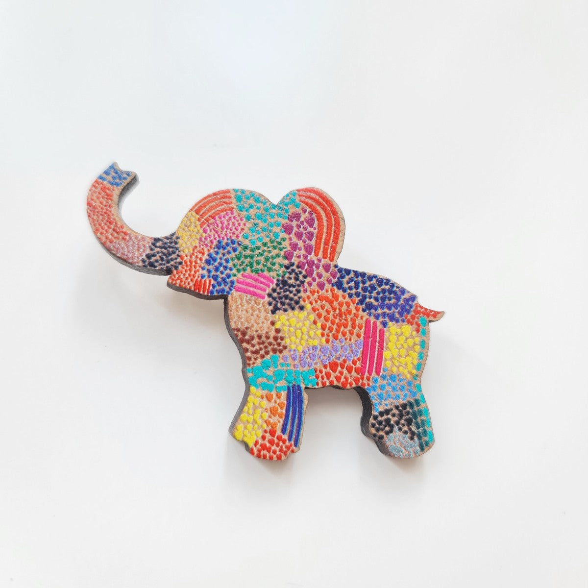 Elephant Dot Art Brooch