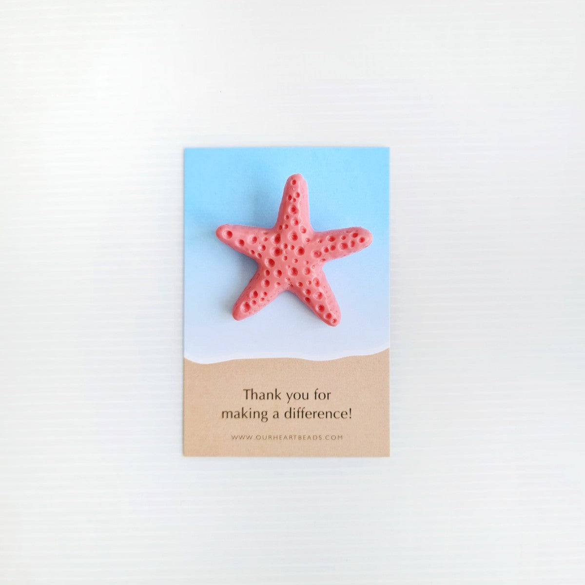 Starfish Pink Brooch