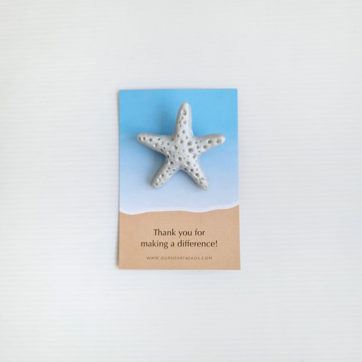 Starfish Silver Brooch