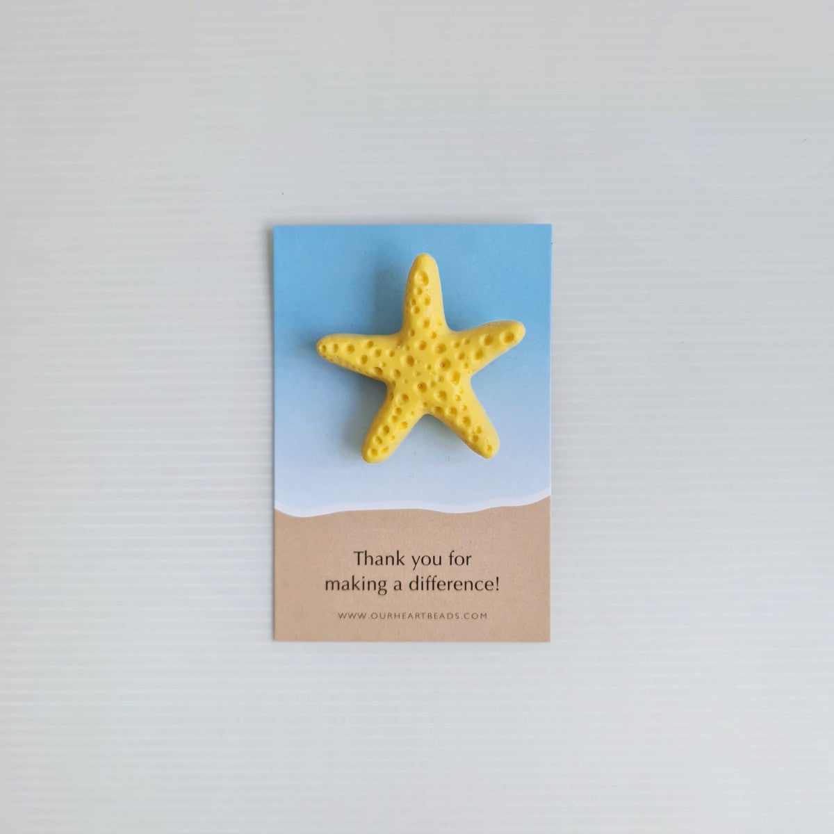 Starfish Yellow Brooch