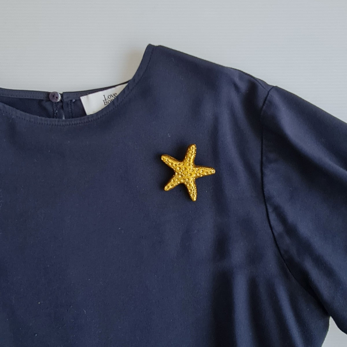 Starfish Gold Brooch