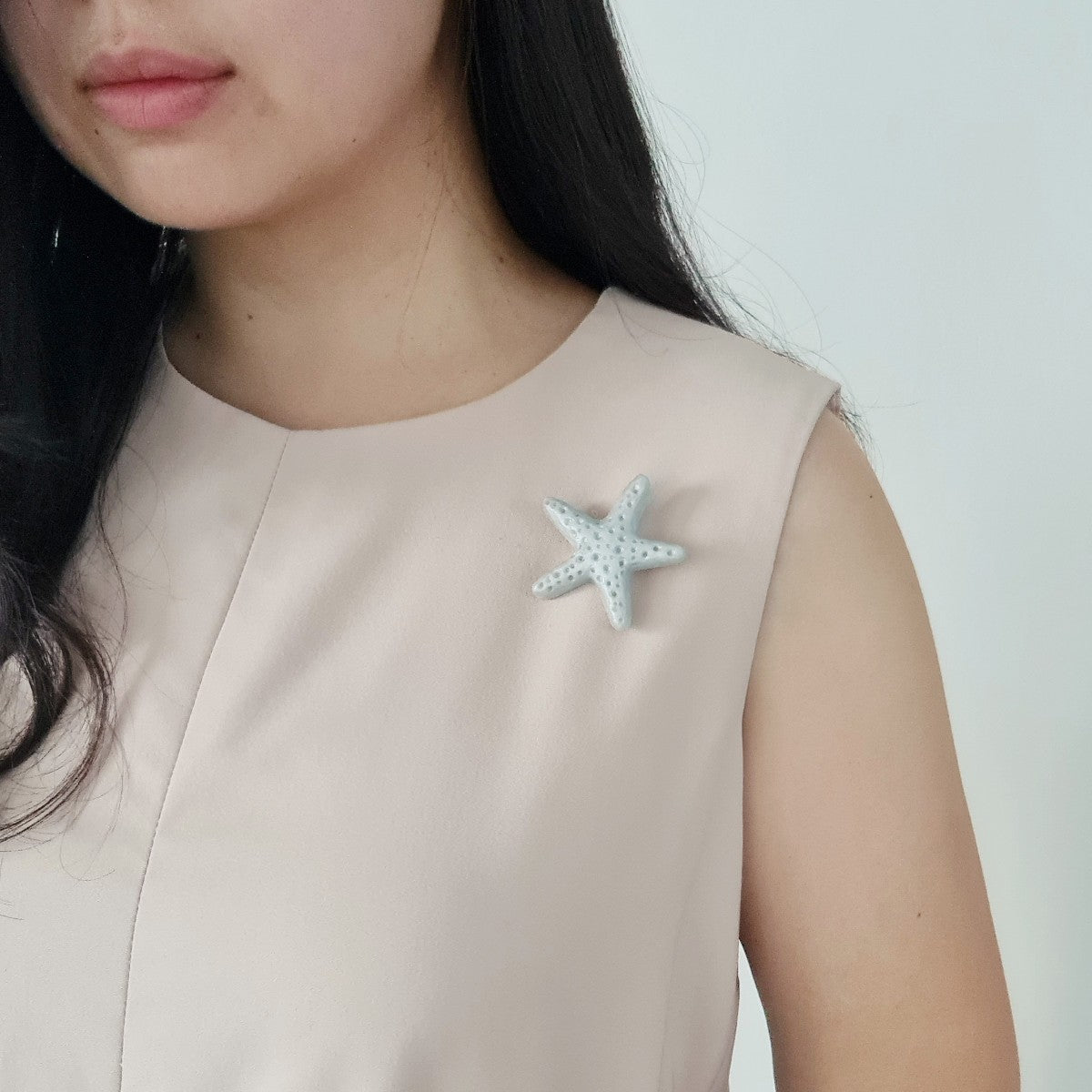 Starfish Silver Brooch