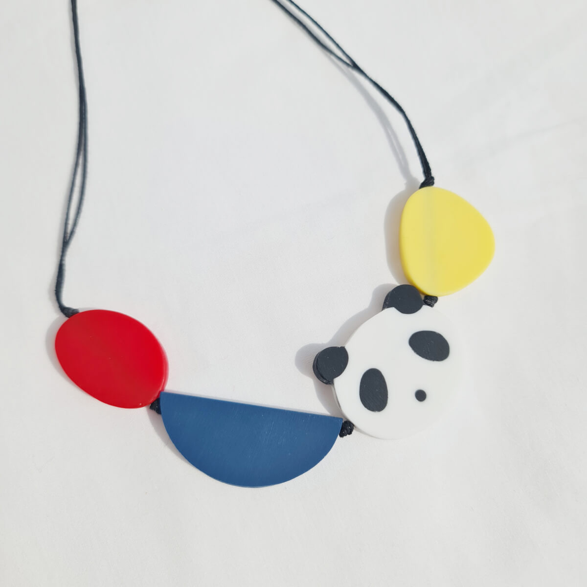 Panda Geometric Winter Necklace