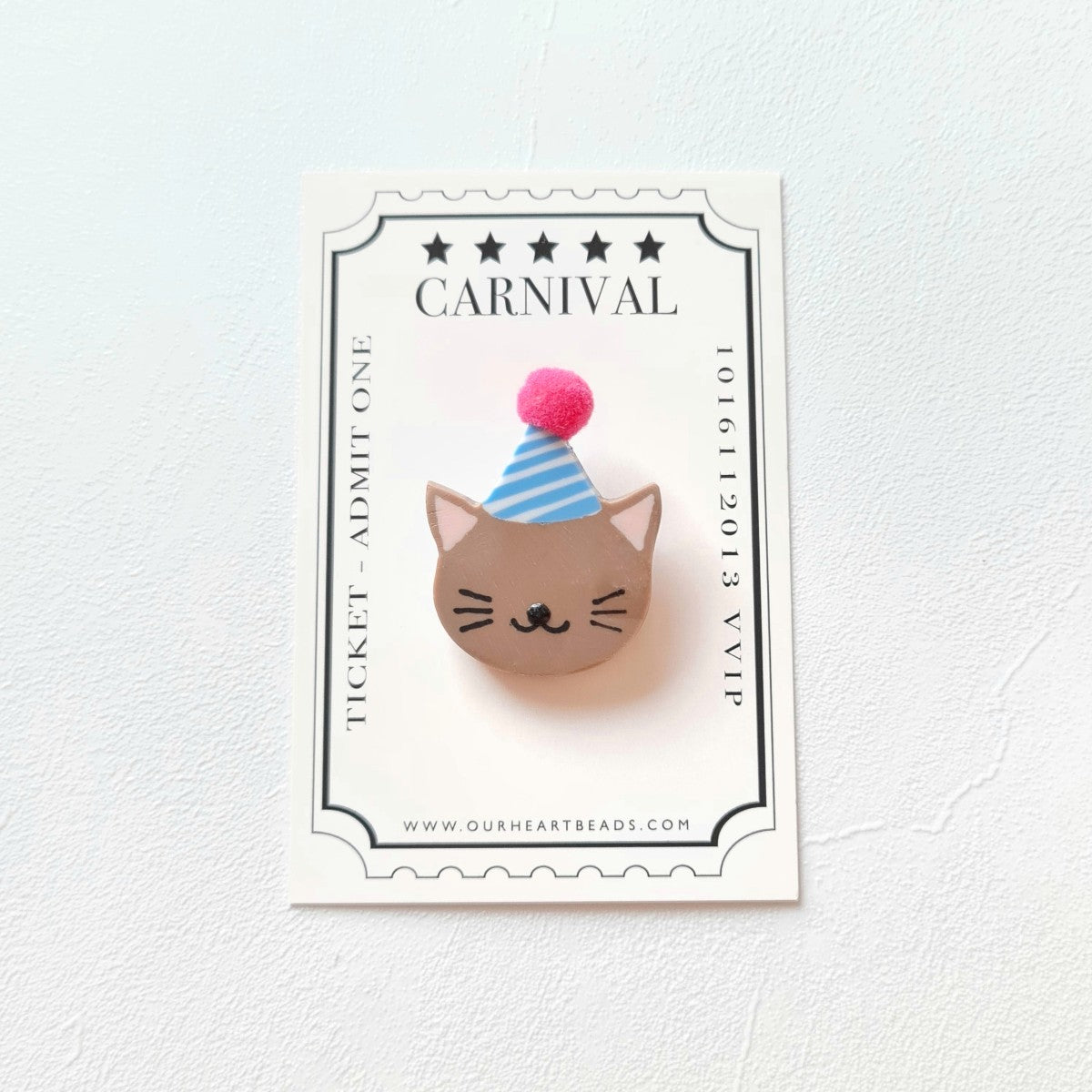 Cat Party Hat Brooch