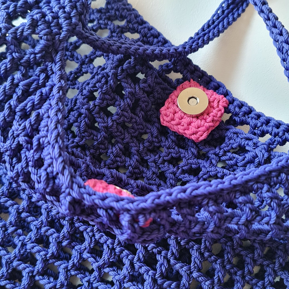 Halv Crochet Sapphire Blue Bag