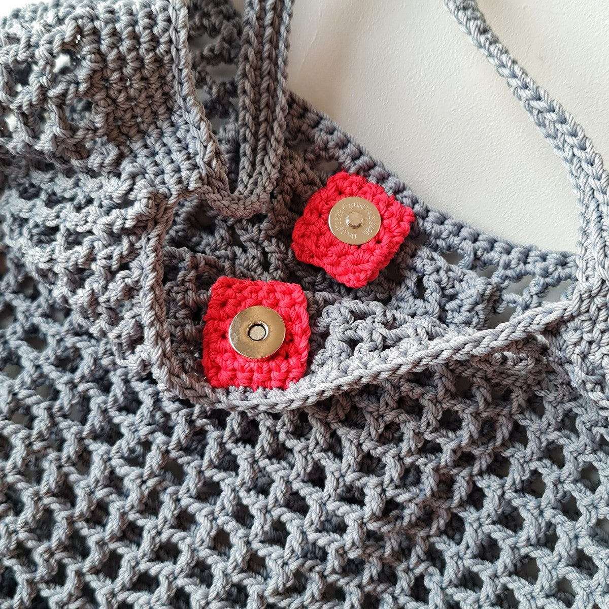 Halv Crochet Steel Grey Bag