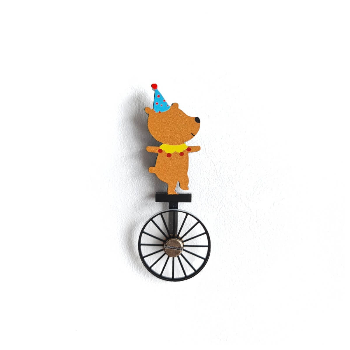 Dog Unicycle Brooch