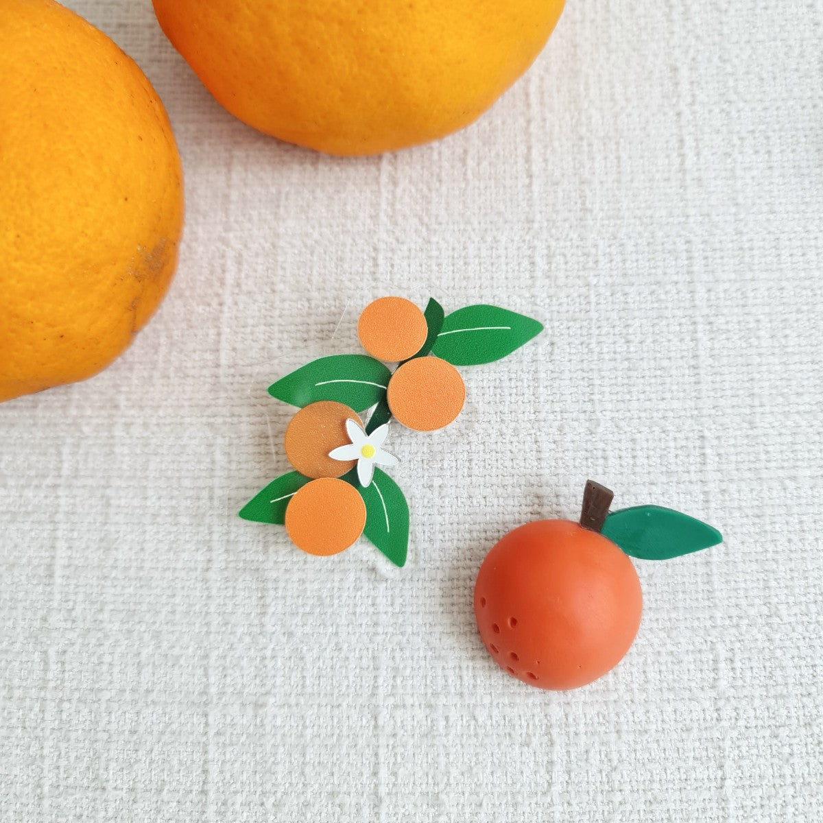 Mandarin Orange Brooch