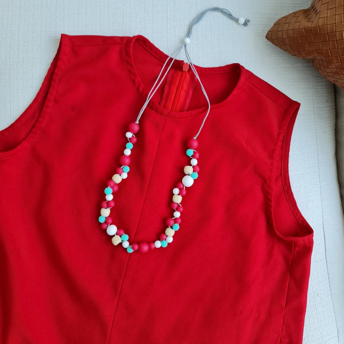 Alaia Red White Green Necklace