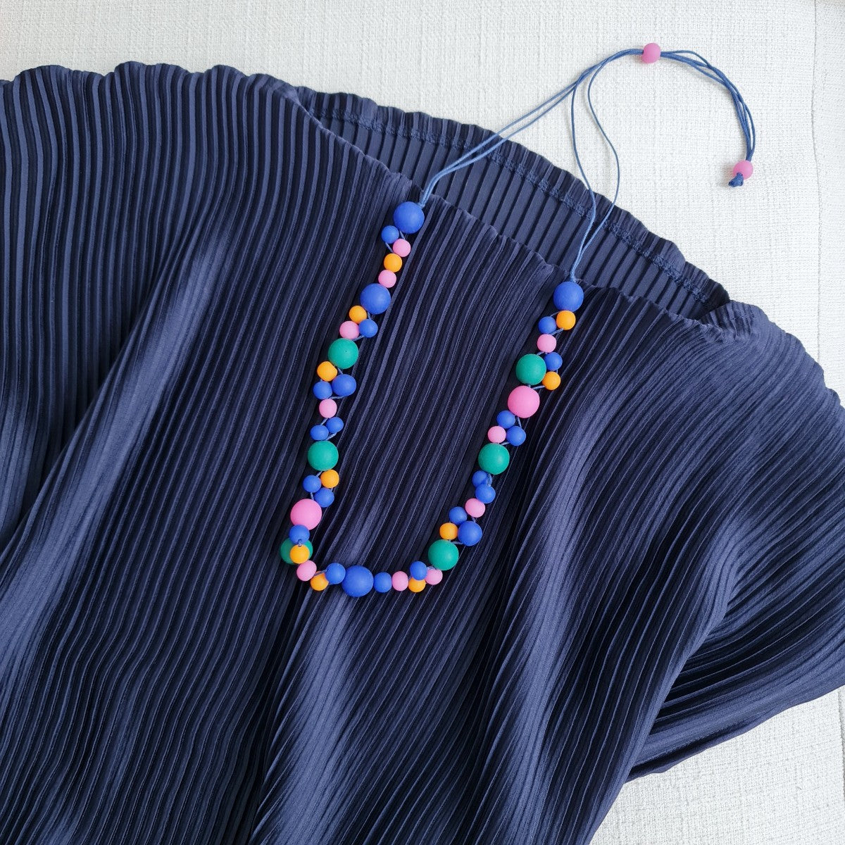 Alaia Blue Pink Orange Necklace