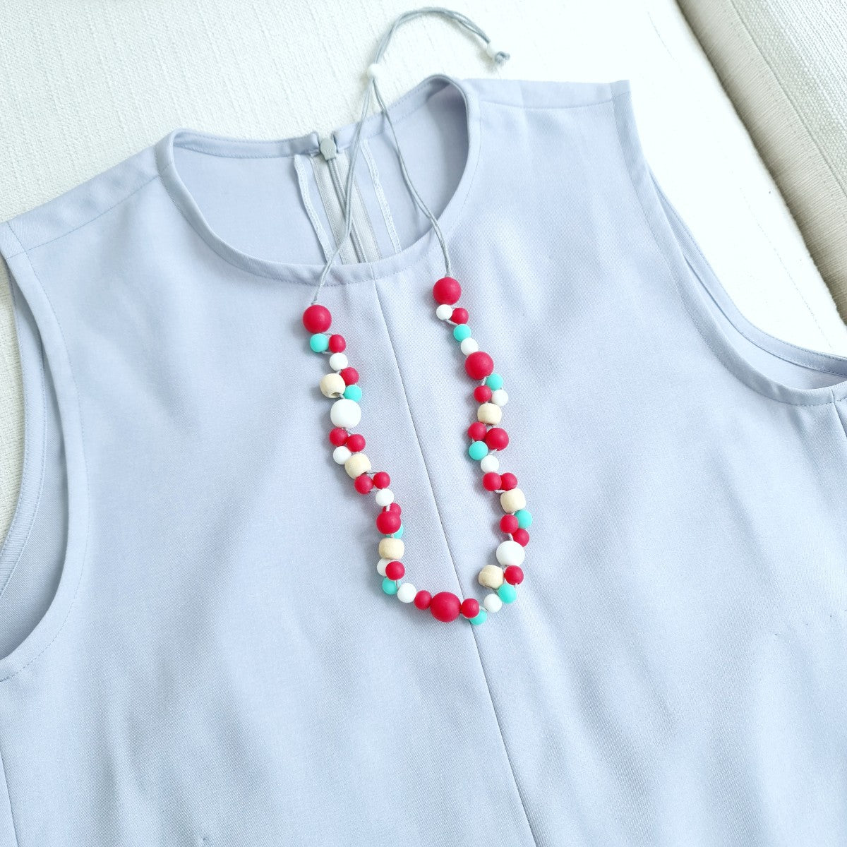 Alaia Red White Green Necklace