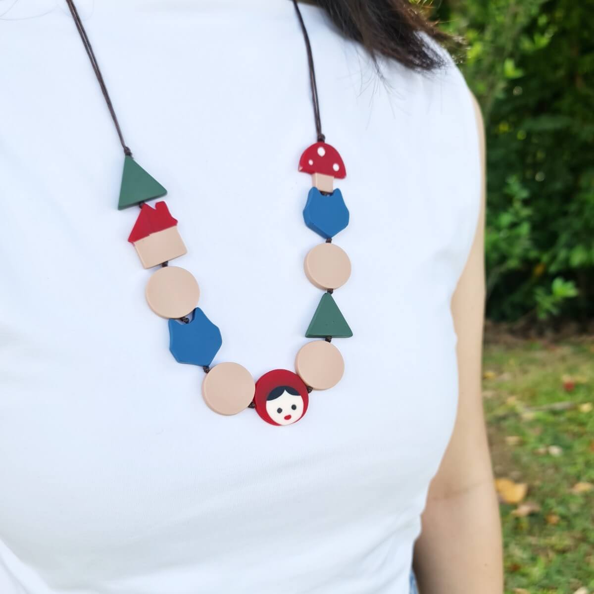The Little Red Riding Hood Necklace and Earrings Bundle