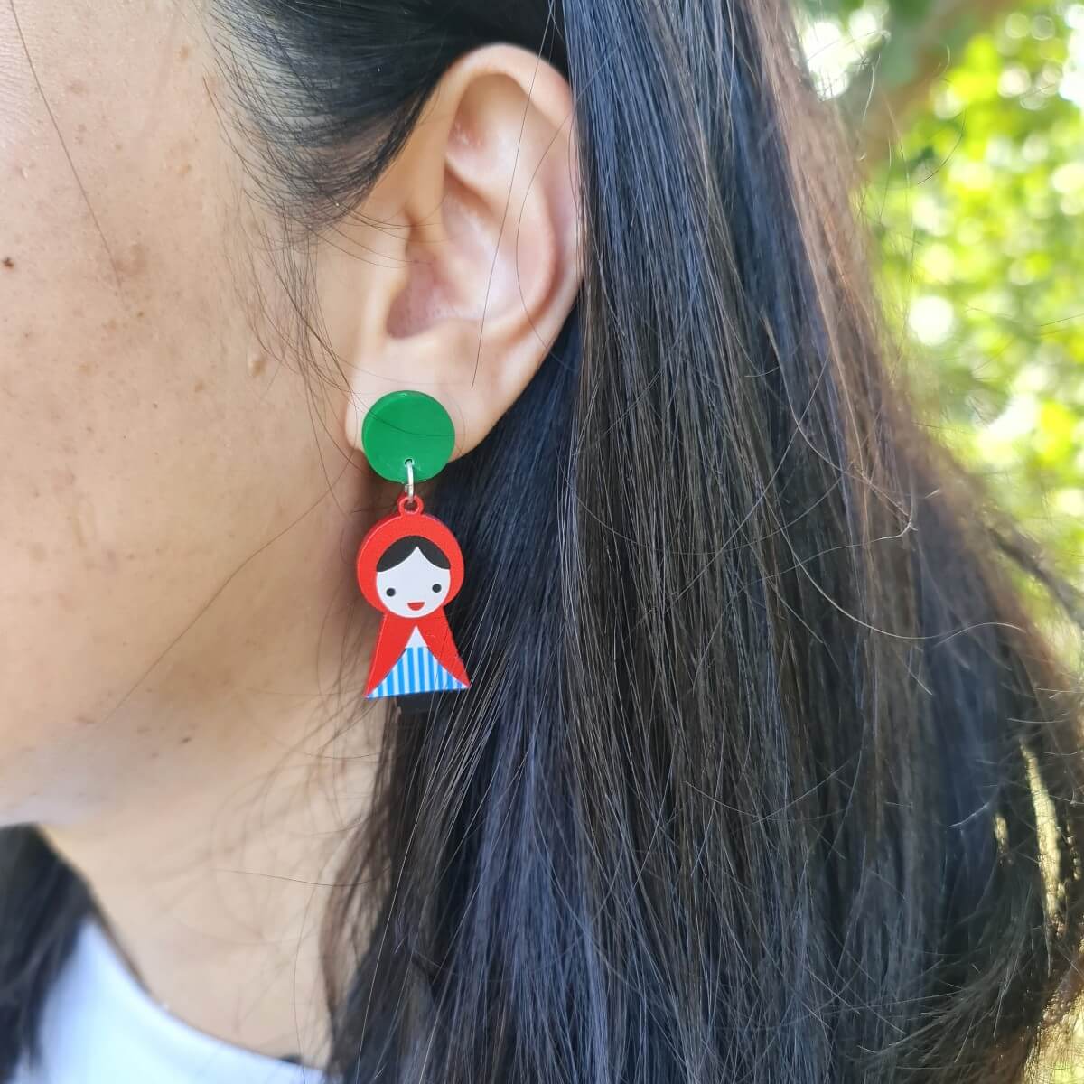 Little Red Riding Hood Earrings Set