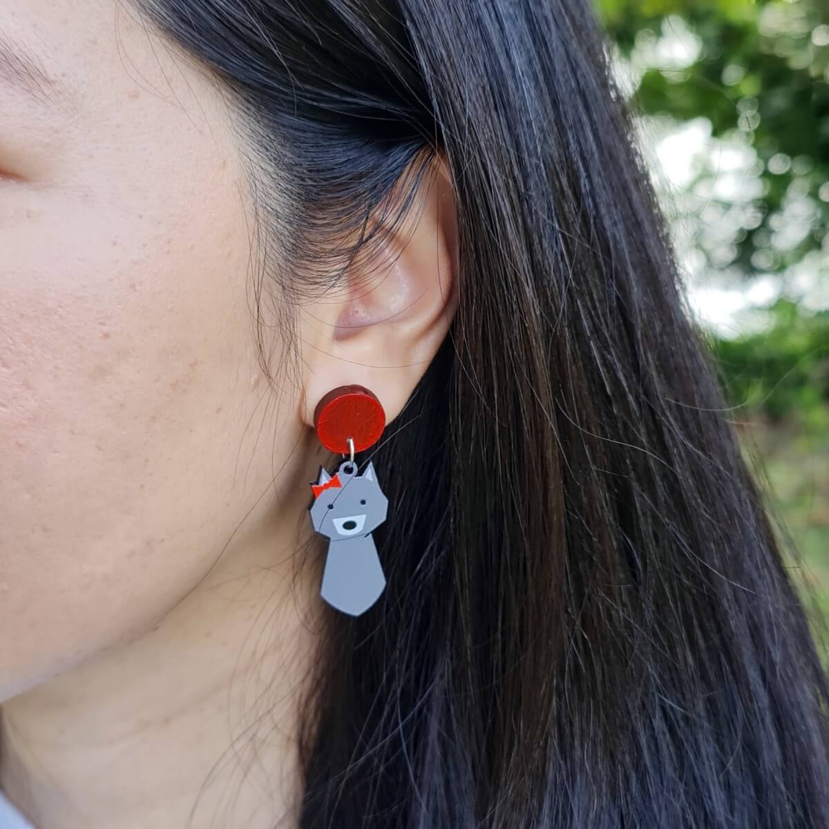 Little Red Riding Hood Earrings Set
