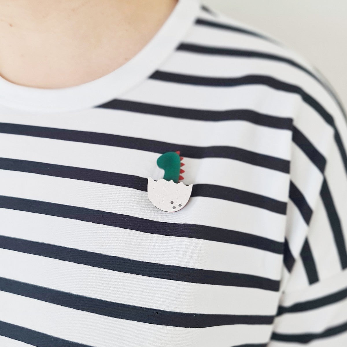 Baby Dinosaur Green Brooch