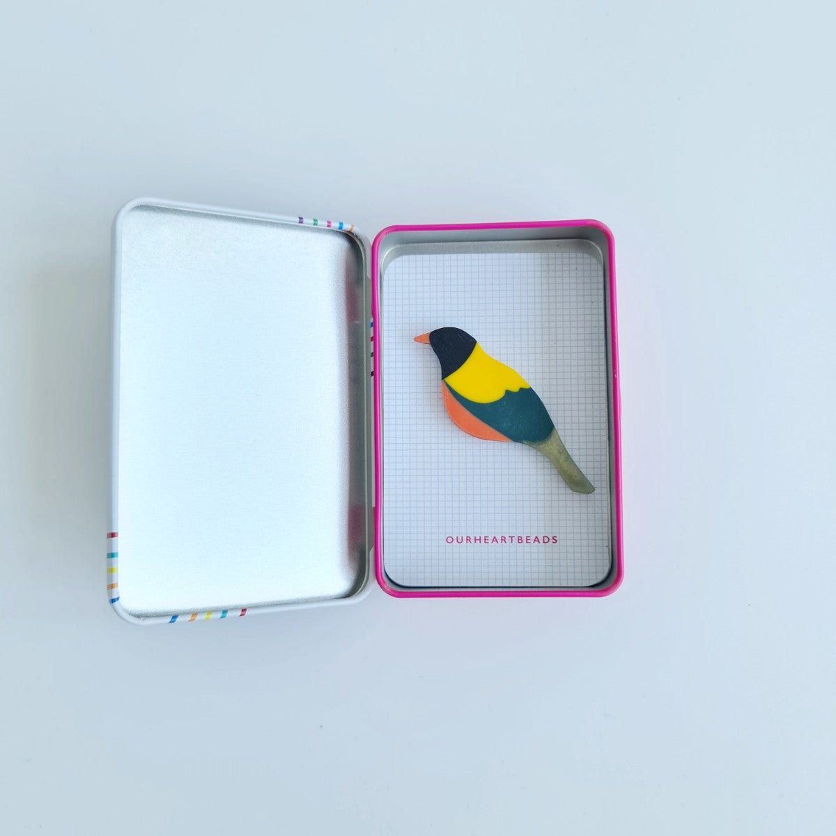 Black-naped Oriole Bird Brooch