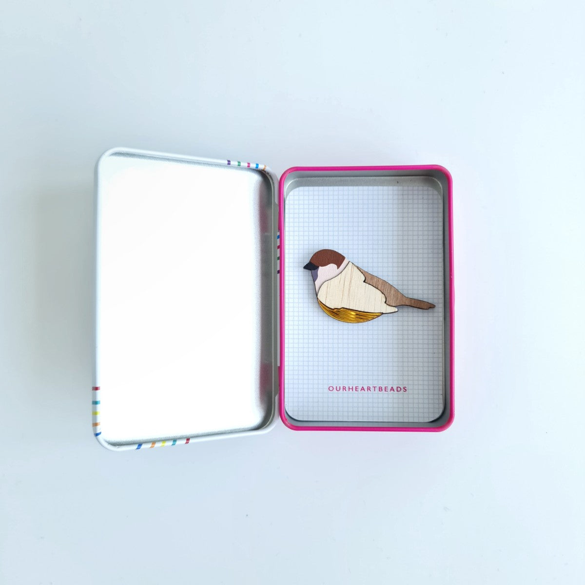 Eurasian Tree Sparrow Brooch