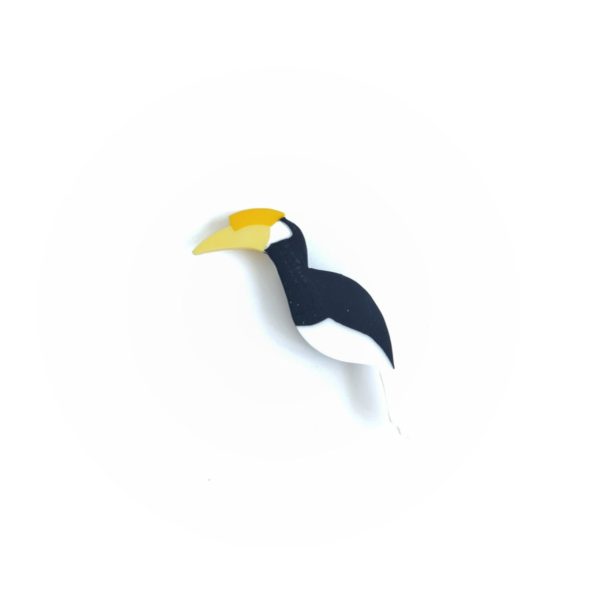 Oriental Pied Hornbill Bird Brooch