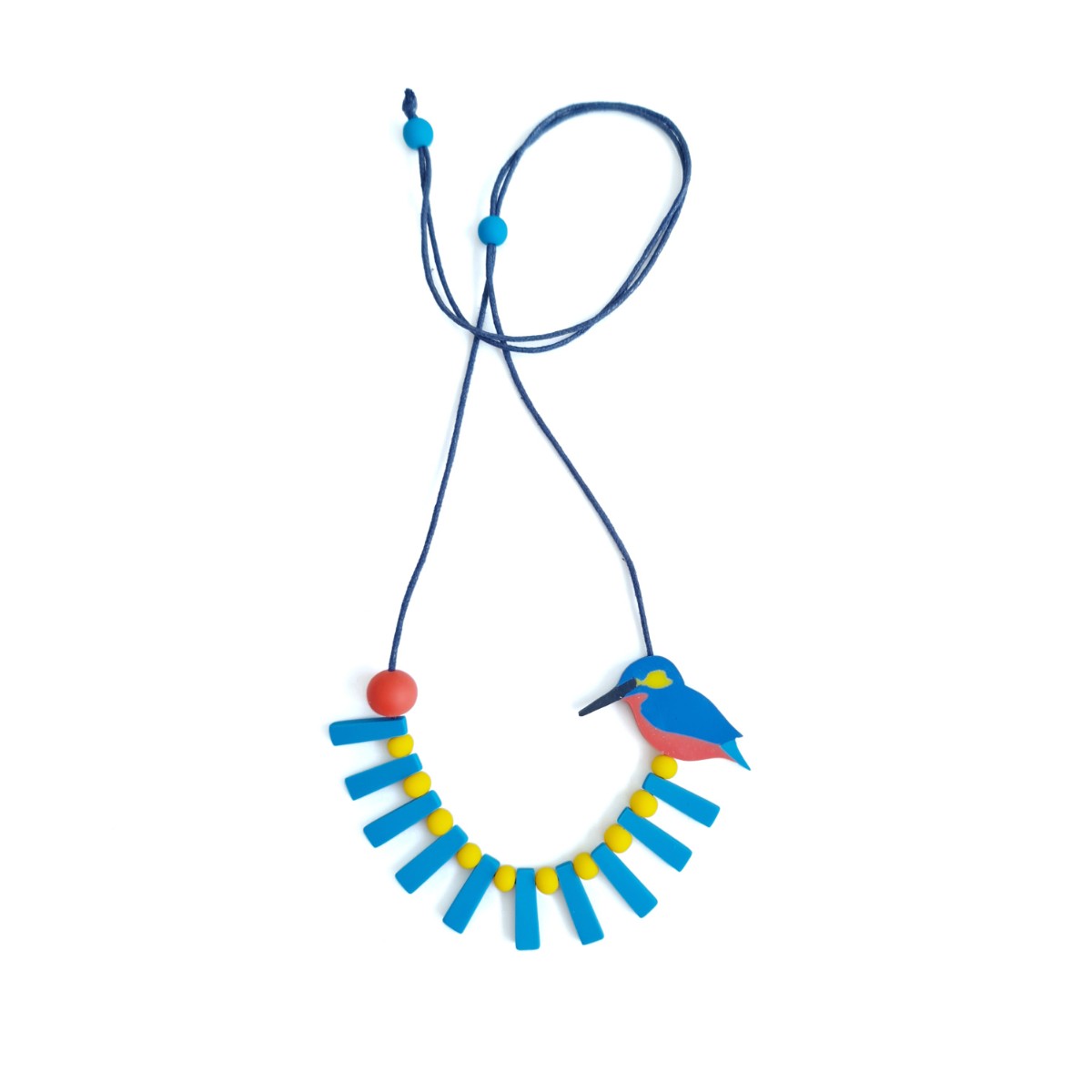 Kingfisher Blue Bird Necklace