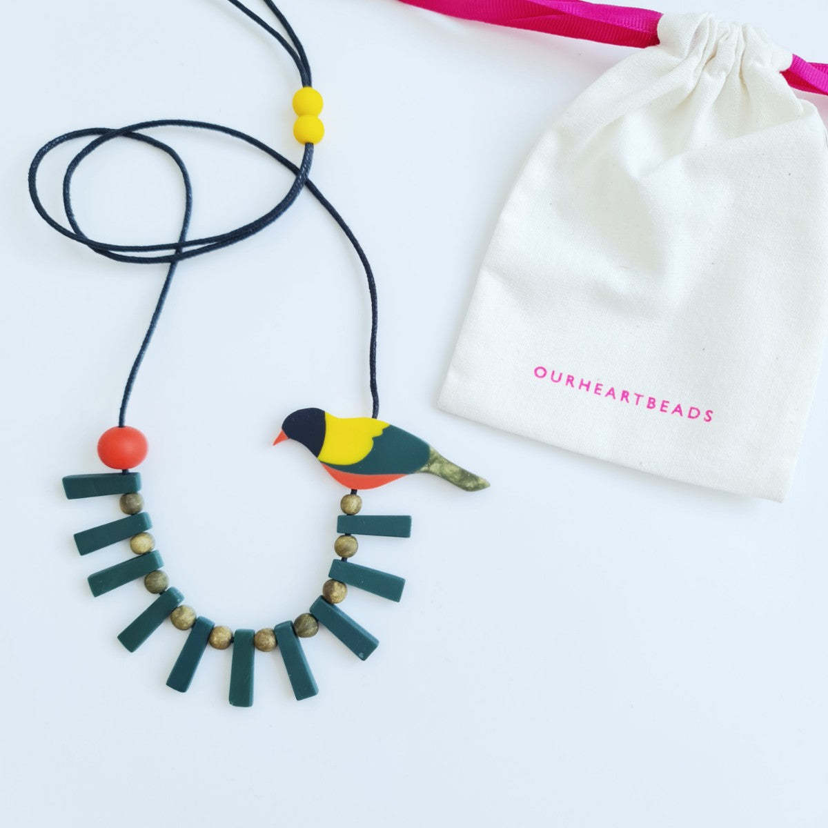 Black-naped Oriole Bird Necklace