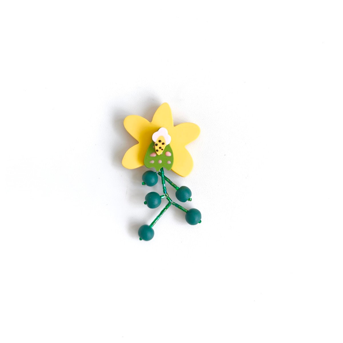 Orchid Yellow Brooch