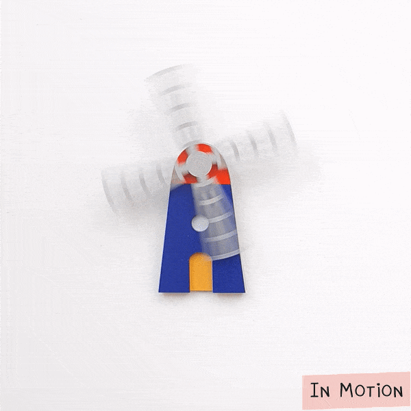 Windmill Arnhem Blue Brooch