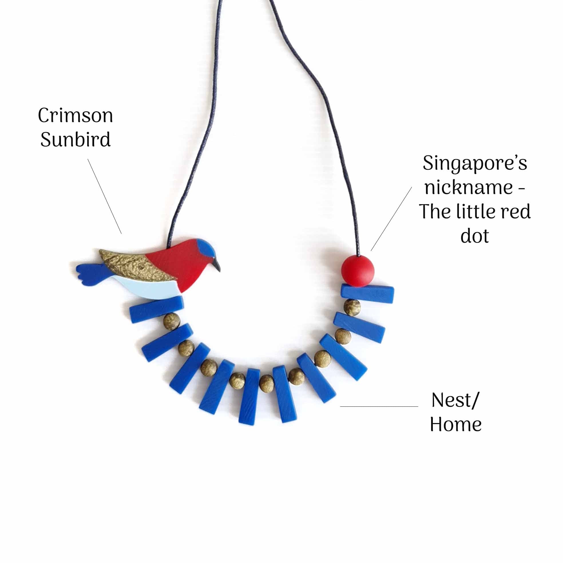Crimson Sunbird Necklace