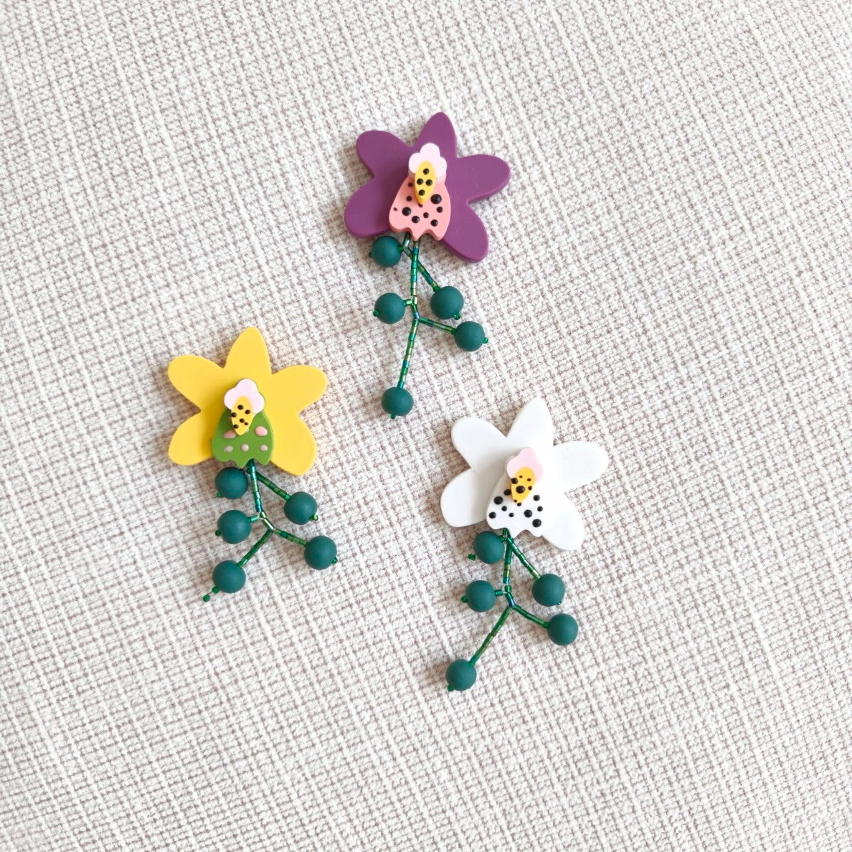 Orchid Purple Brooch