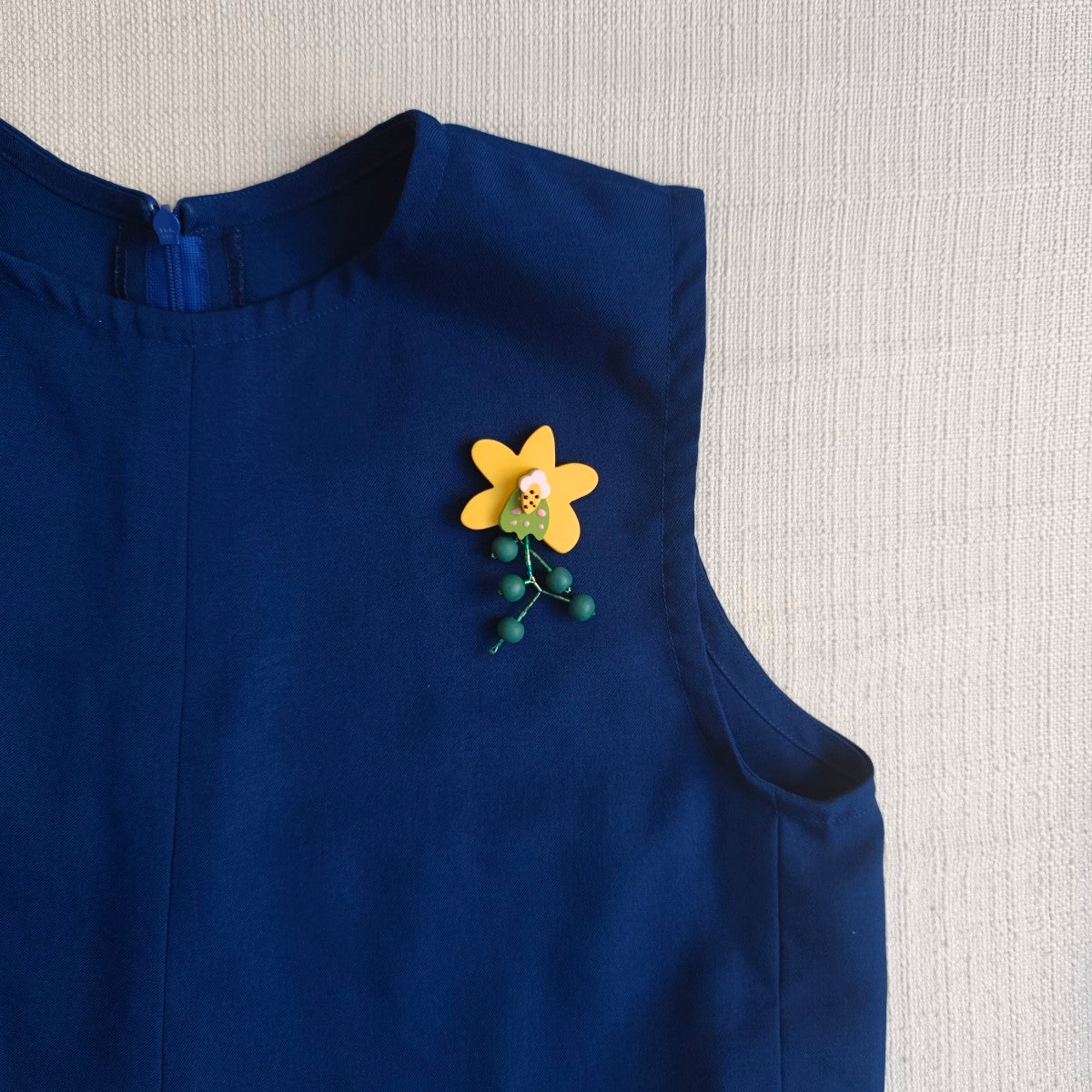 Orchid Yellow Brooch