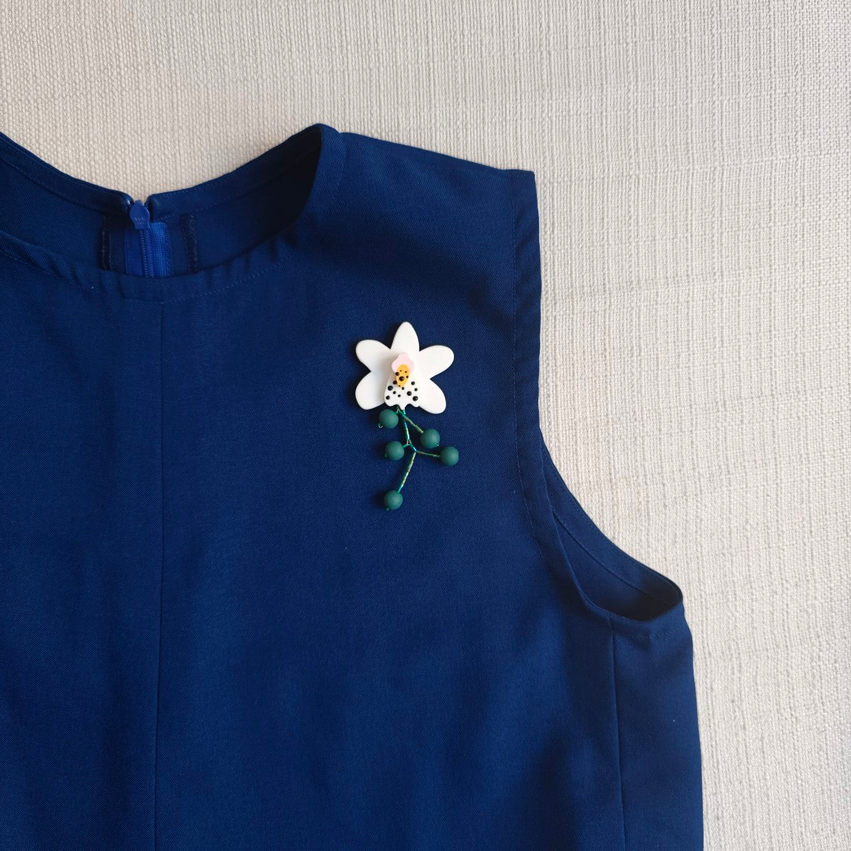 Orchid White Brooch