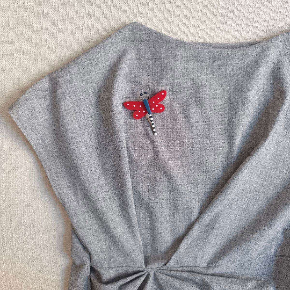 Red Dragonfly Brooch