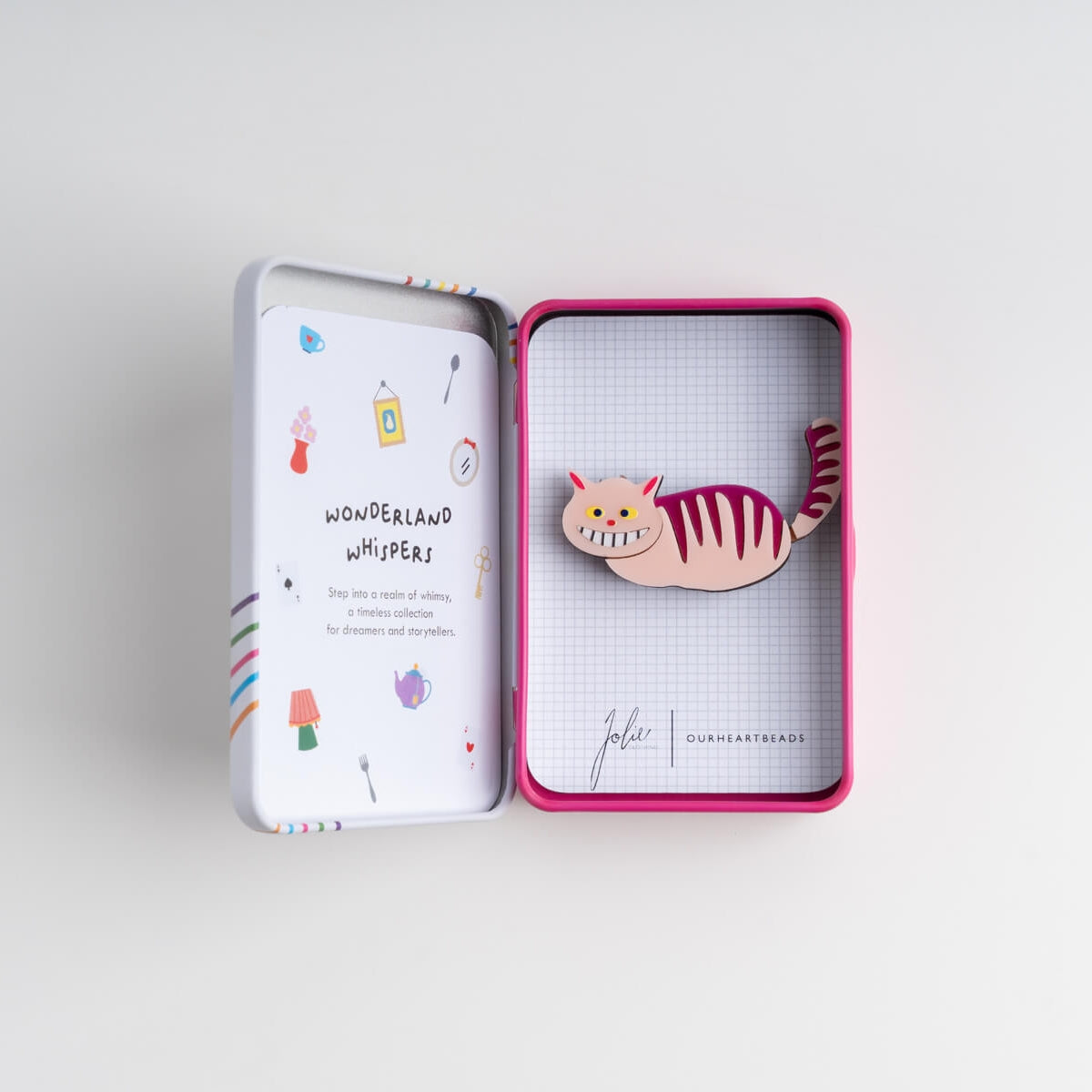 Chesira Top & Cheshire Cat Brooch (Interactive)