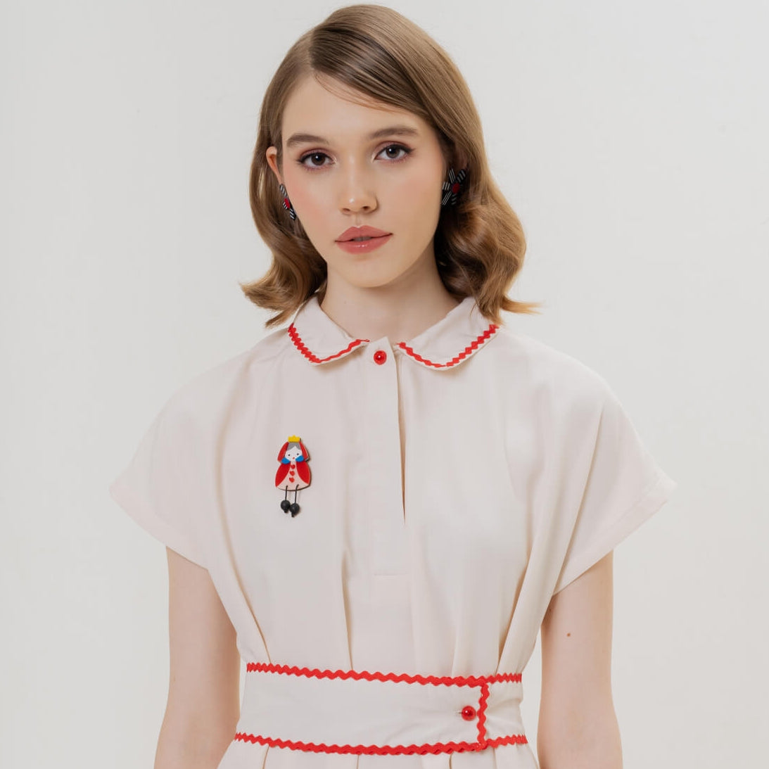 Cora Dress & Queen of Hearts Brooch