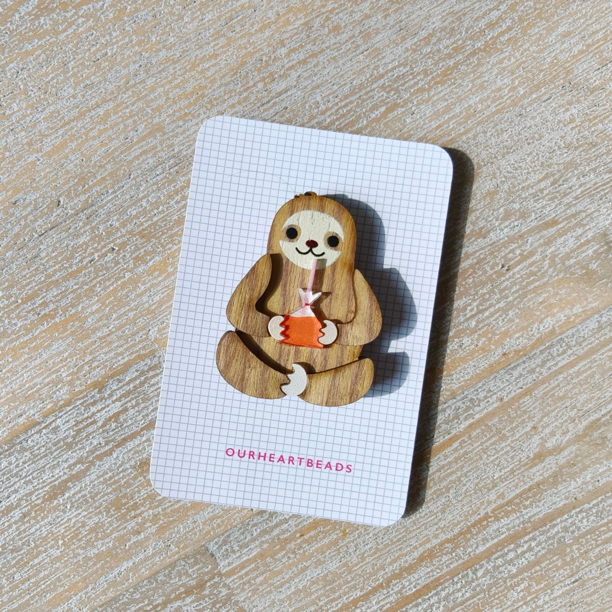 Sloth Teh Peng Brooch