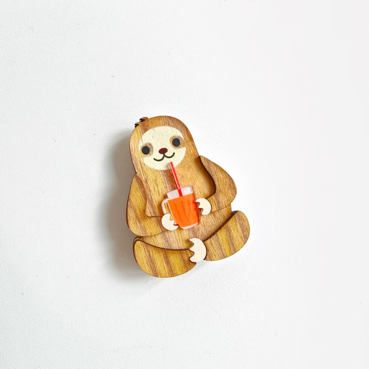 Sloth Teh Tarik Brooch